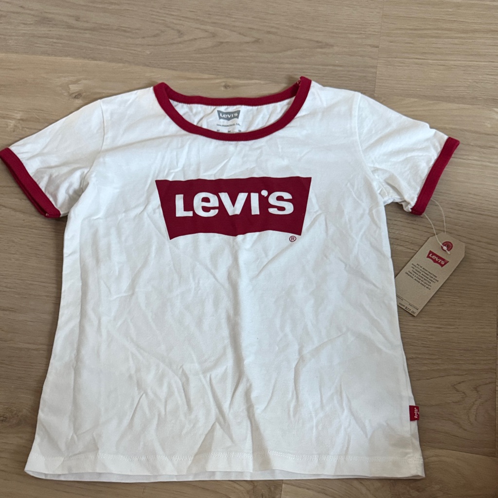 Levi's Kids White Tee With Red Logo